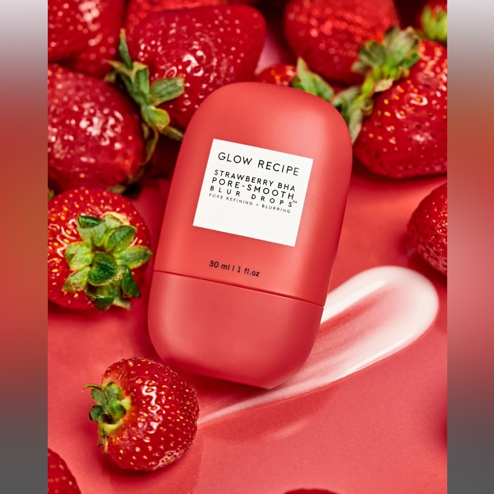 GLOW RECIPE | Strawberry BHA Pore-Smooth Blur Drops 30mL